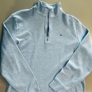 Men’s vineyard vines half zip pullover blue/white large